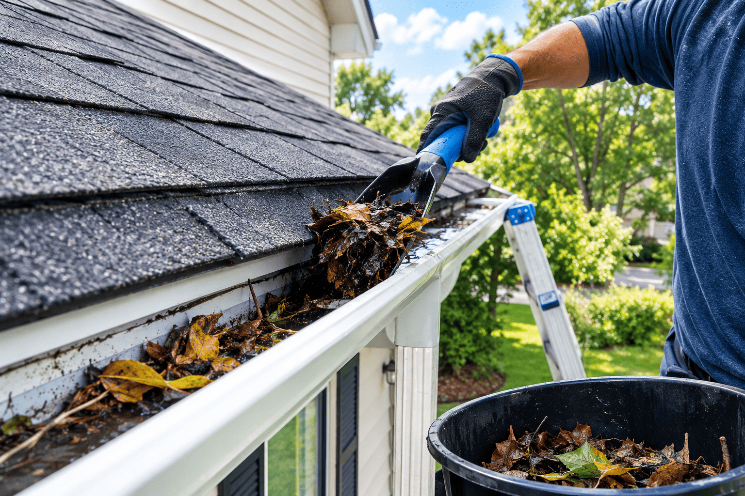 Easiest Way to Clean Rain Gutters
